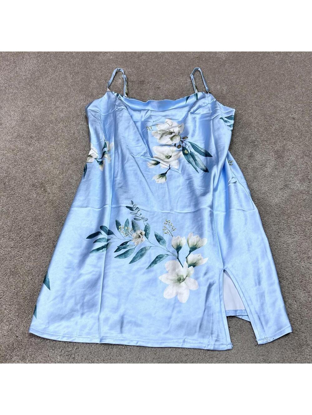 Princess Polly Dress Women’s Blue Floral Sleeveless Size 12